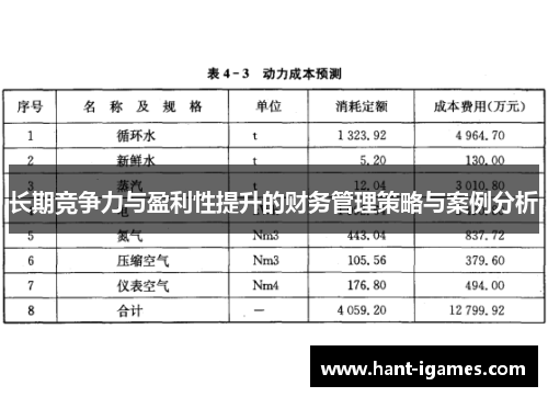 长期竞争力与盈利性提升的财务管理策略与案例分析